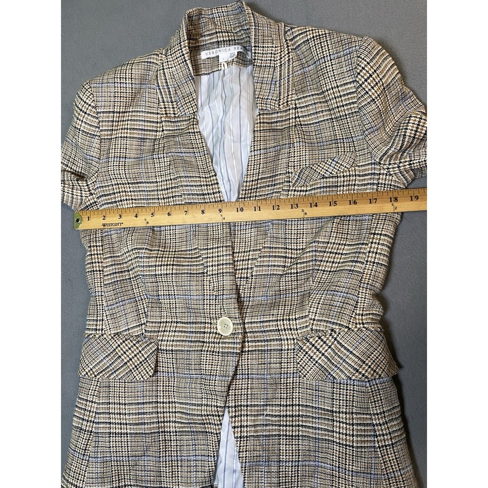 Veronica Beard Women's Size 4 Plaid Dickie Jacket Blazer Has Snags / Strings - Picture 8 of 15